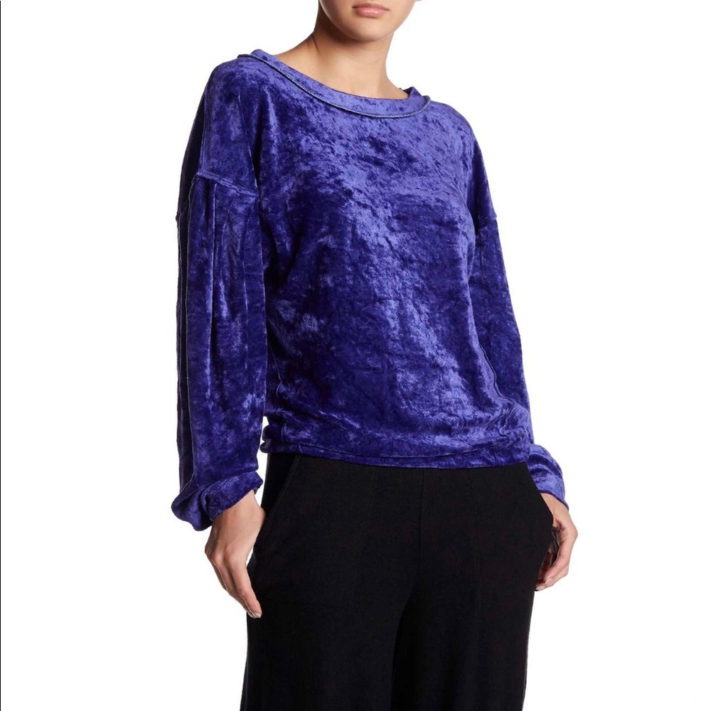 Free People Milan Velvet Pullover